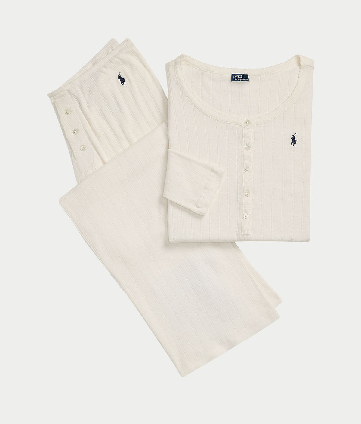 Henley Wide Leg Knit Pajama Set