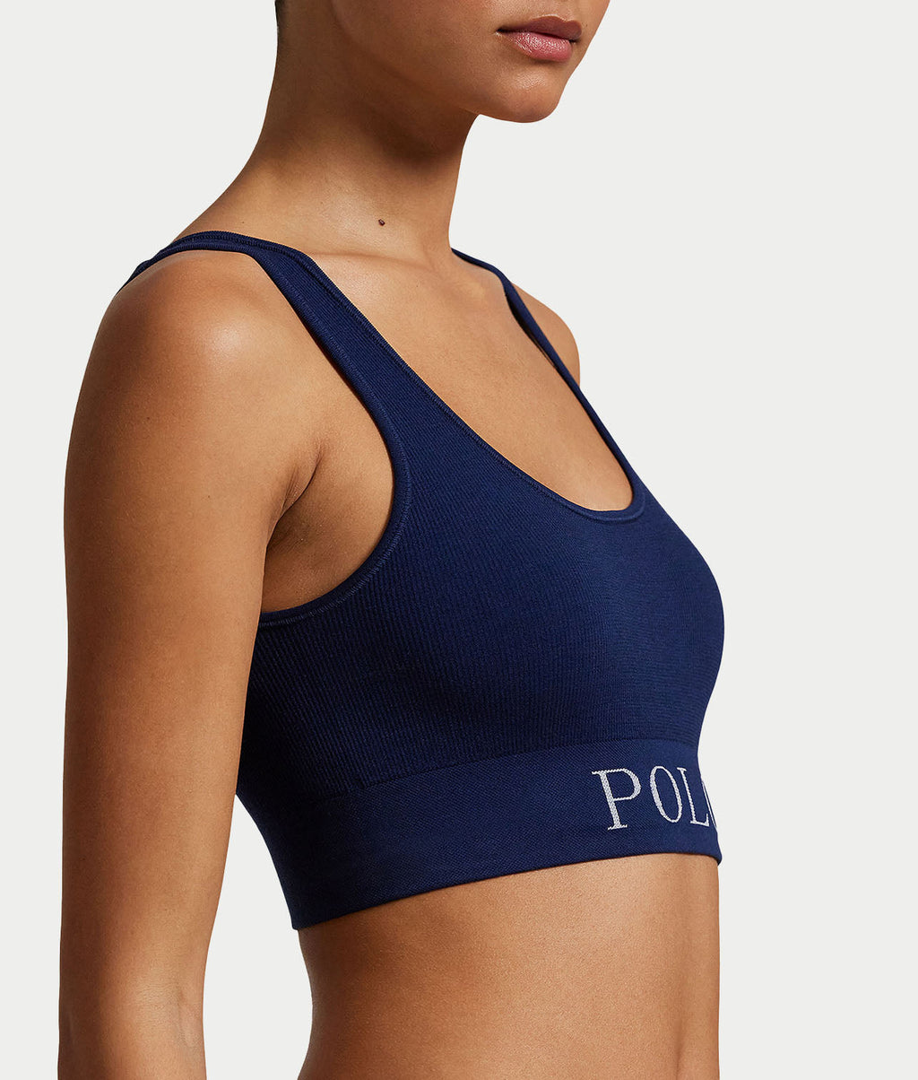 Ribbed Seamless Scoop Cropped Tank