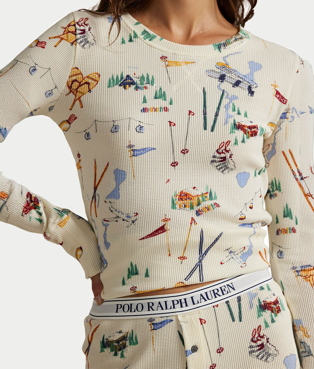 Waffle Knit Jogger Pajama Set