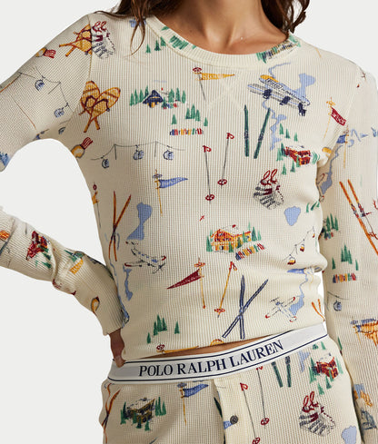 Waffle Knit Jogger Pajama Set
