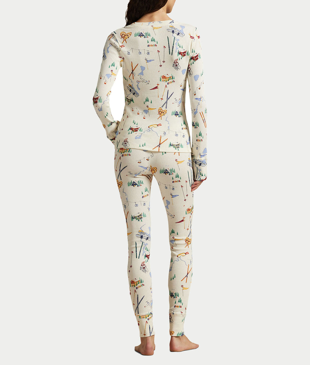 Waffle Knit Jogger Pajama Set