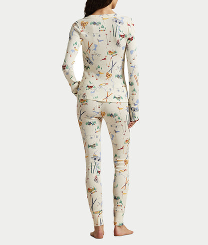 Waffle Knit Jogger Pajama Set