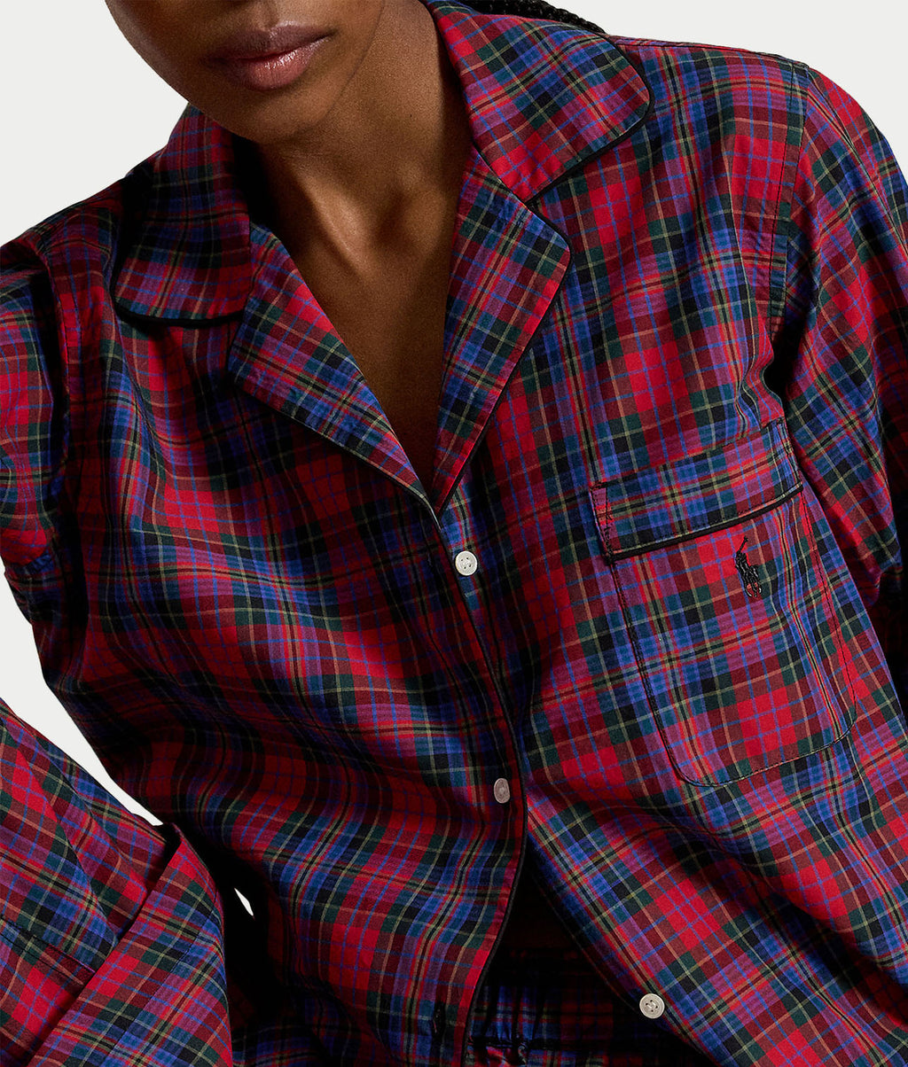 Sleep Trails Woven Plaid Pajama Set