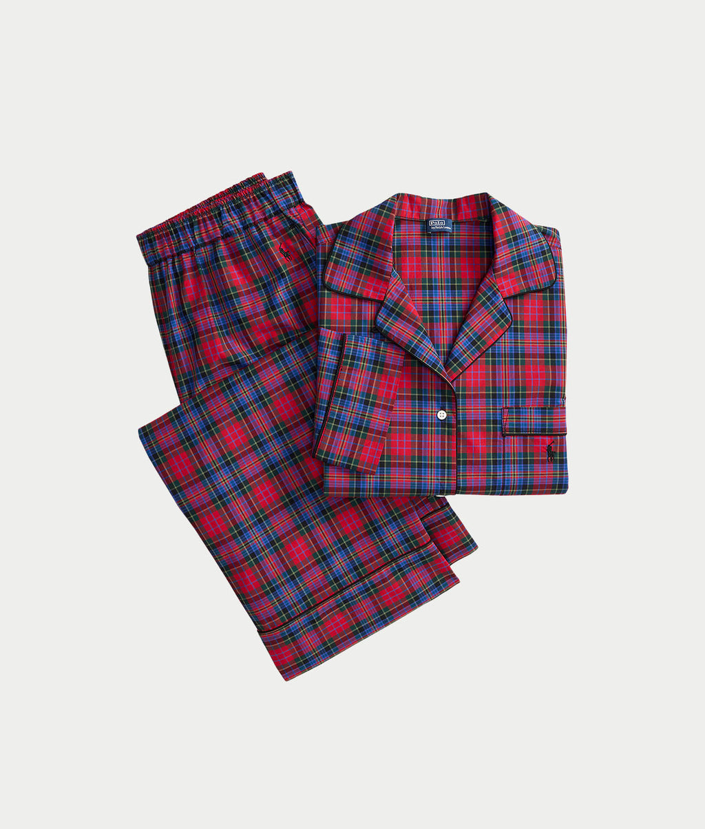 Sleep Trails Woven Plaid Pajama Set