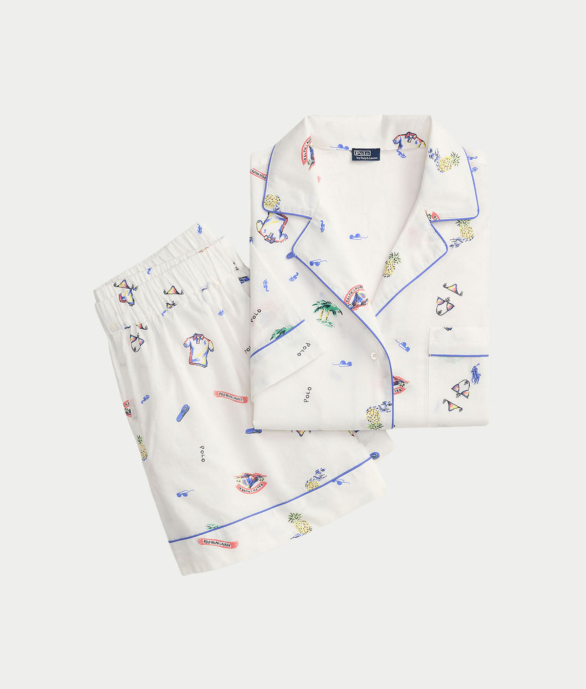 Short Sleeve Woven Pajama Set