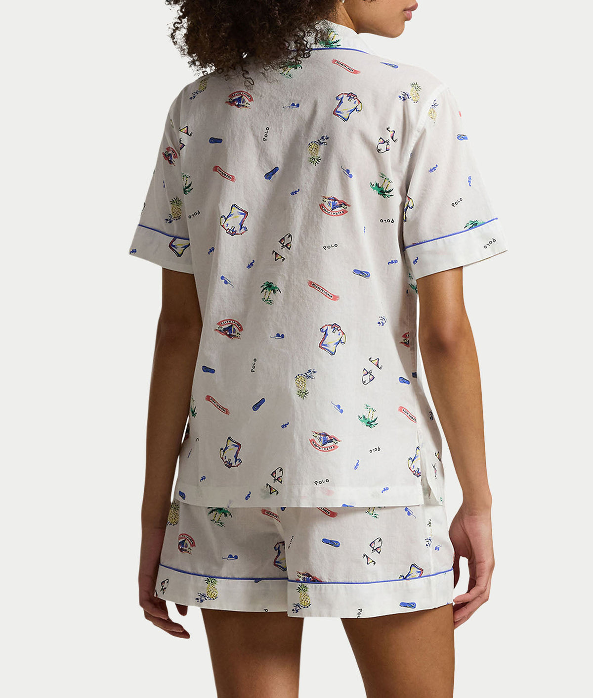 Short Sleeve Woven Pajama Set