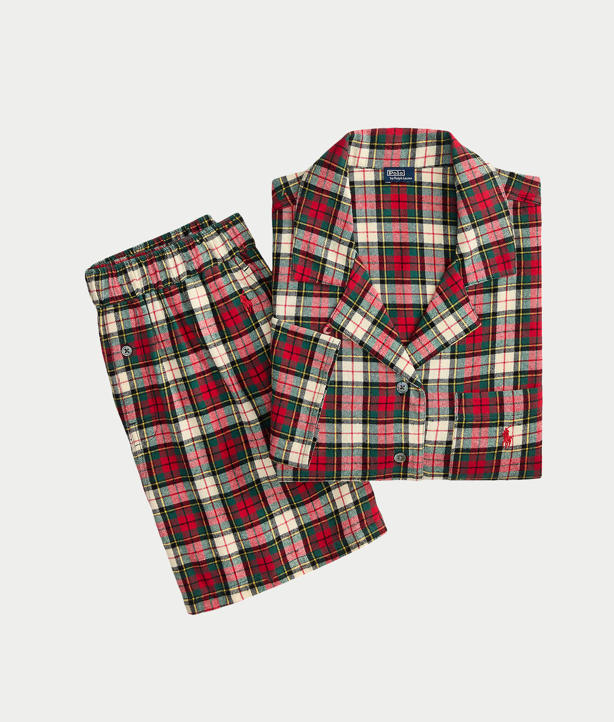 Crop & Boxer Plaid Flannel Pajama Set