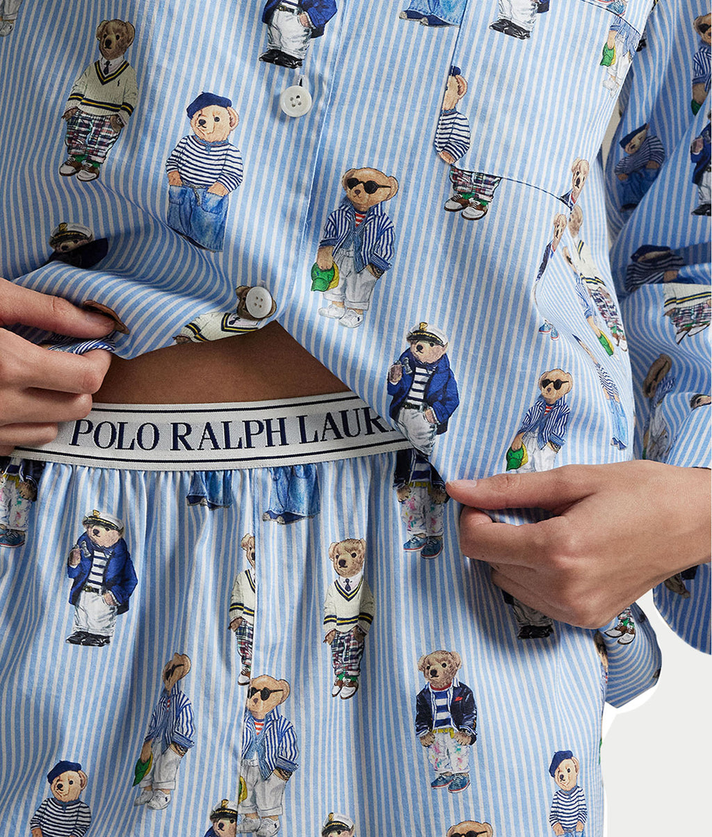 Heritage Polo Bear Woven Pajama Set