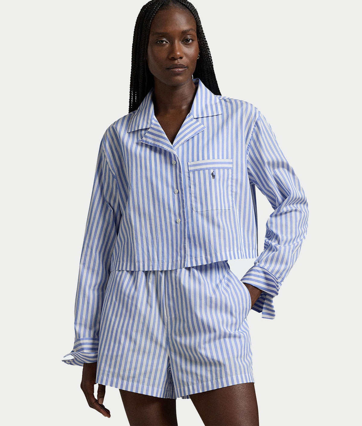 Woven Boxer Pajama Set