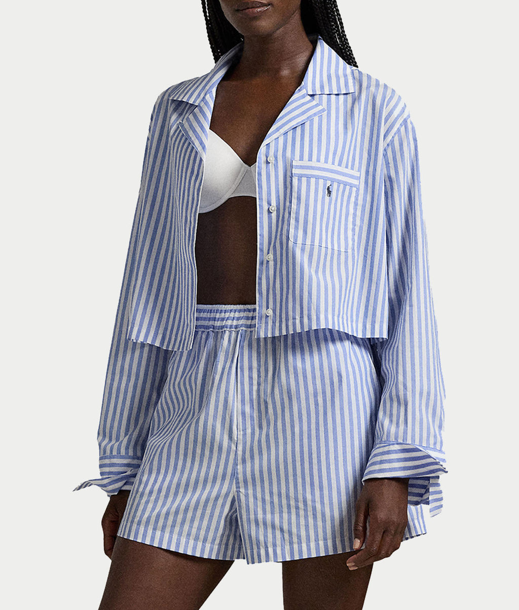 Woven Boxer Pajama Set