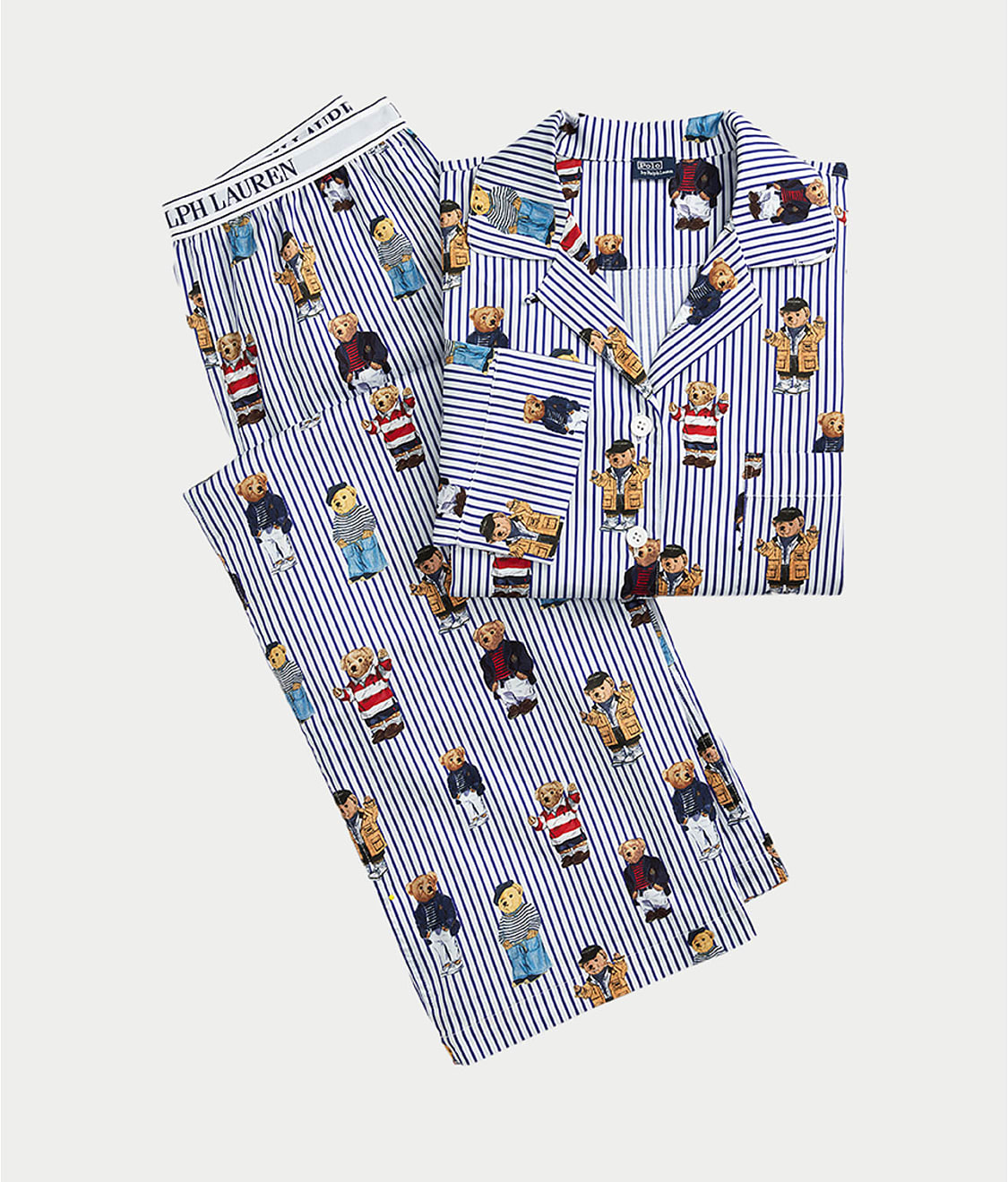 Heritage Polo Bear Woven Pajama Set