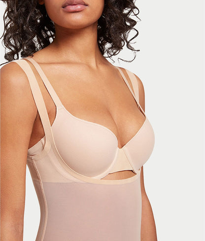 Tulle Open Bust Bodysuit