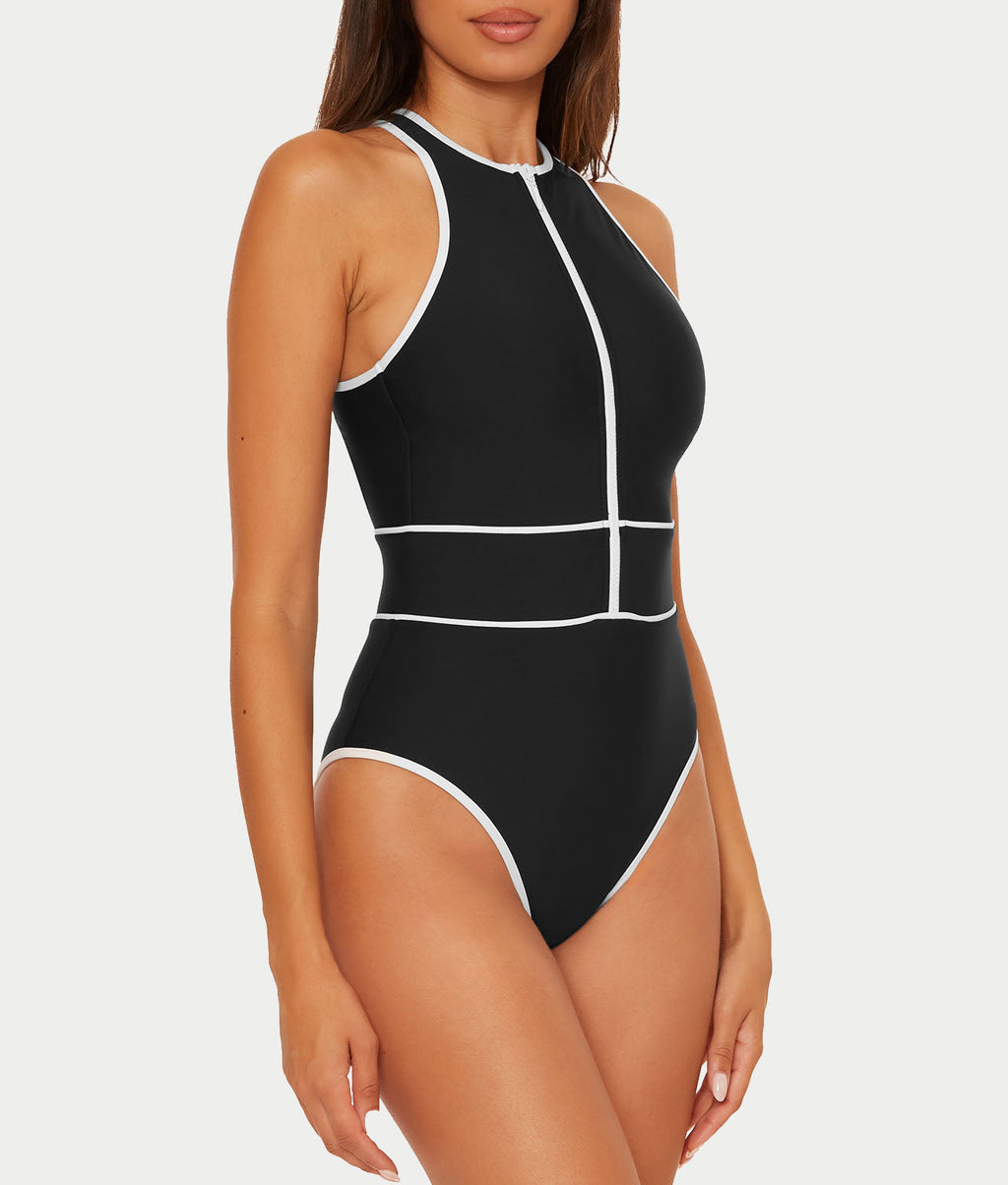 Sport Mode High-Neck One-Piece