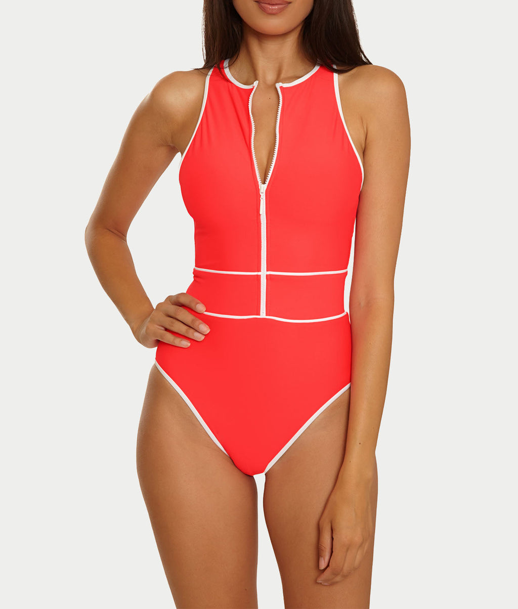 Sport Mode High-Neck One-Piece