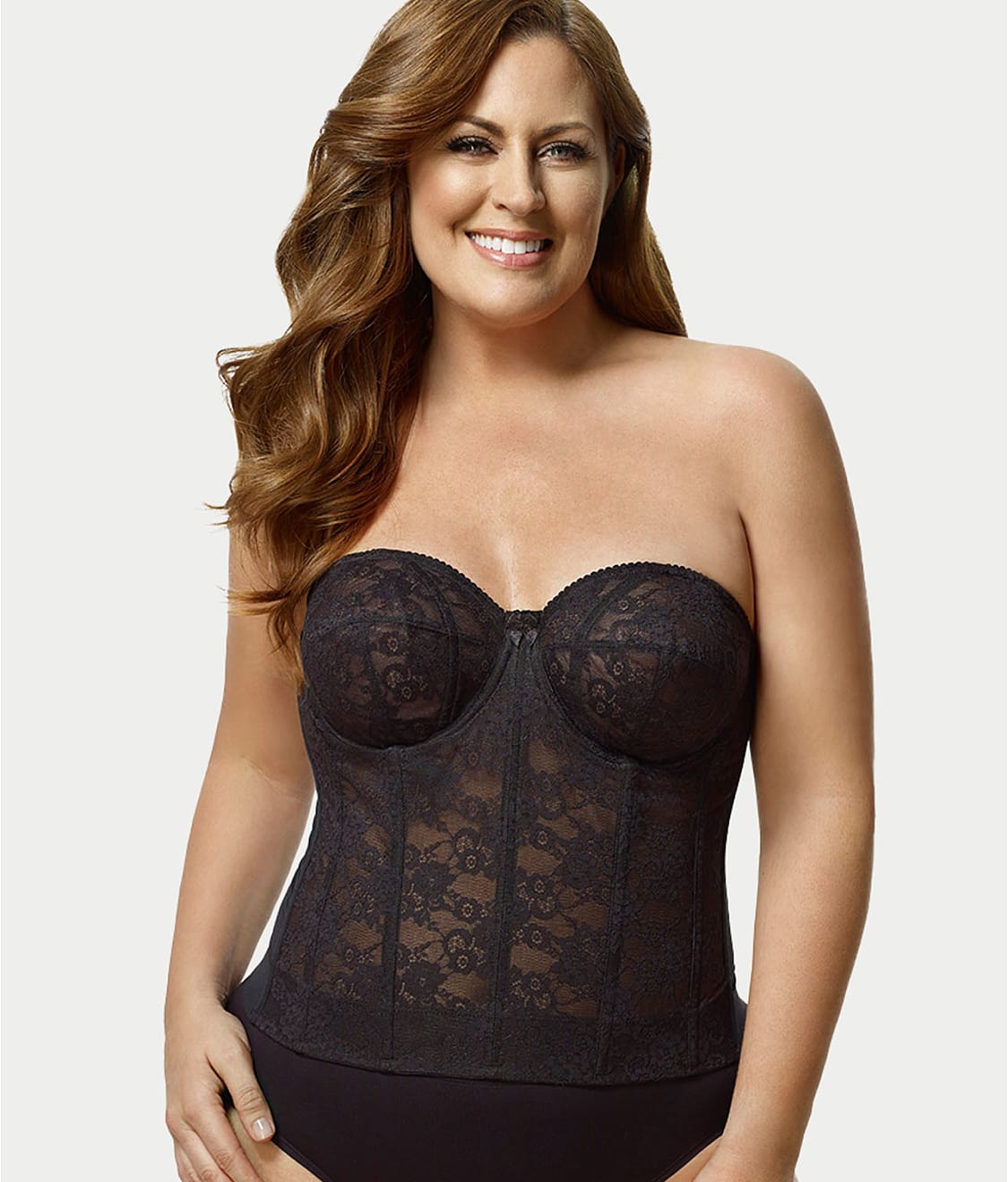 Lace Strapless Longline Bra
