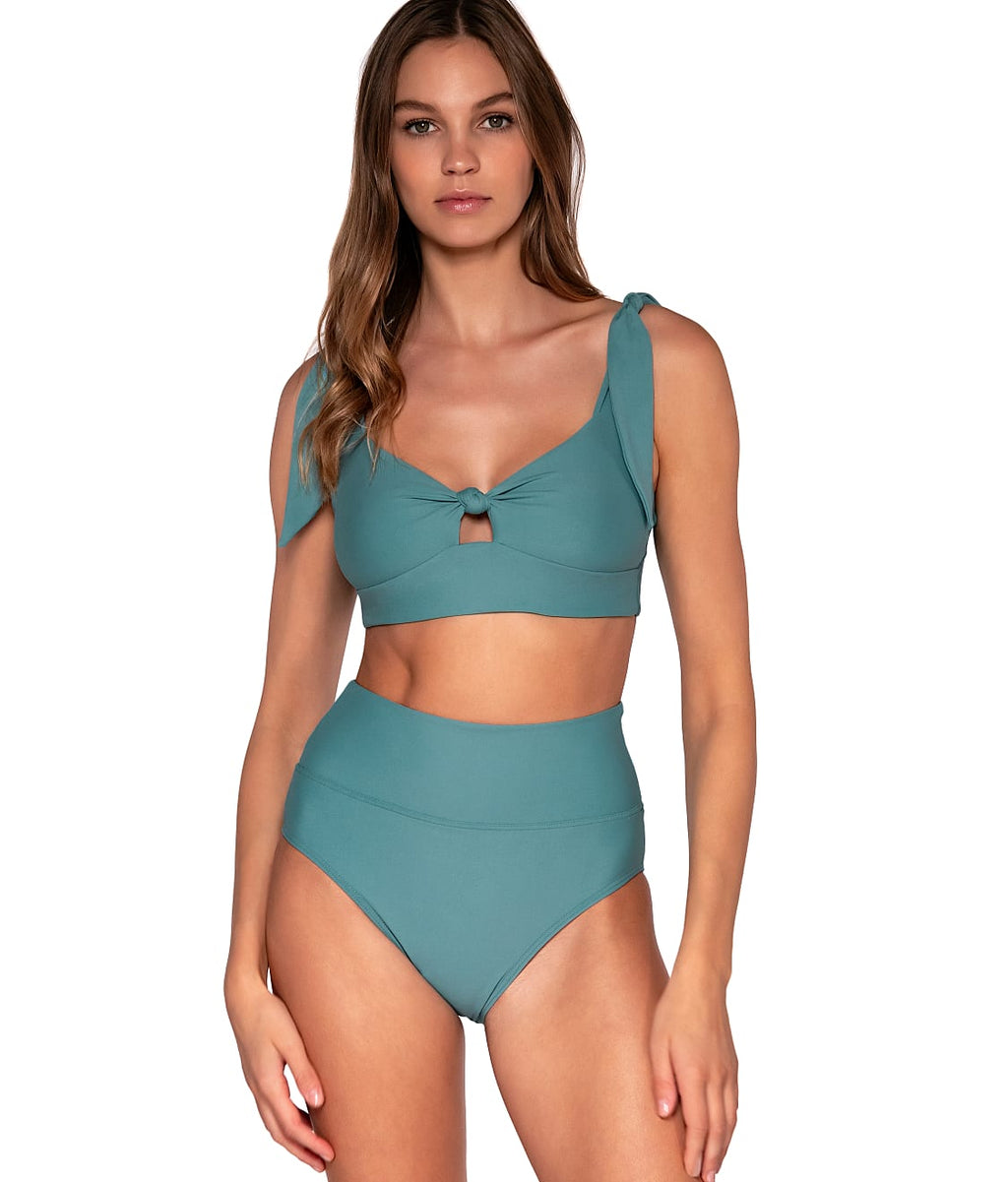 Hannah Fold-Over High-Waist Bikini Bottom
