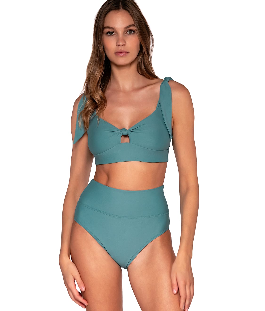Hannah Fold-Over High-Waist Bikini Bottom