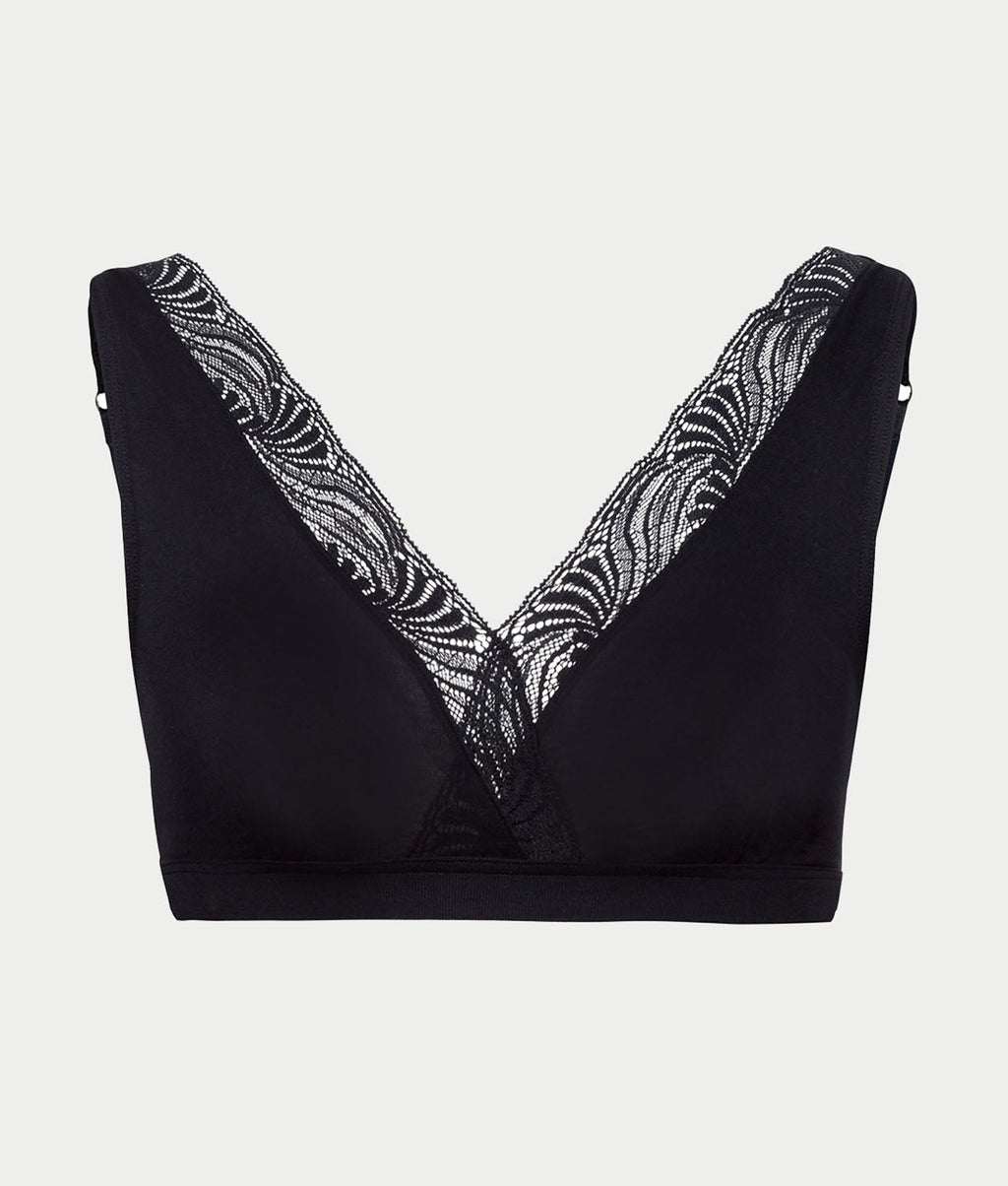 Cotton Delight Lace Trim Cotton Soft Cup Bra