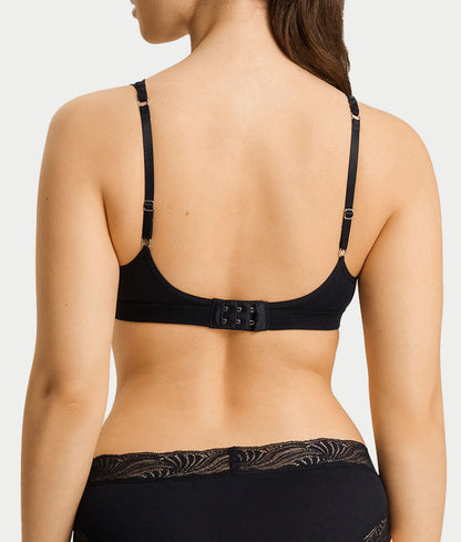 Cotton Delight Lace Trim Cotton Soft Cup Bra