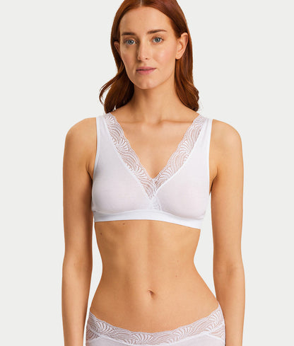 Cotton Delight Lace Trim Cotton Soft Cup Bra