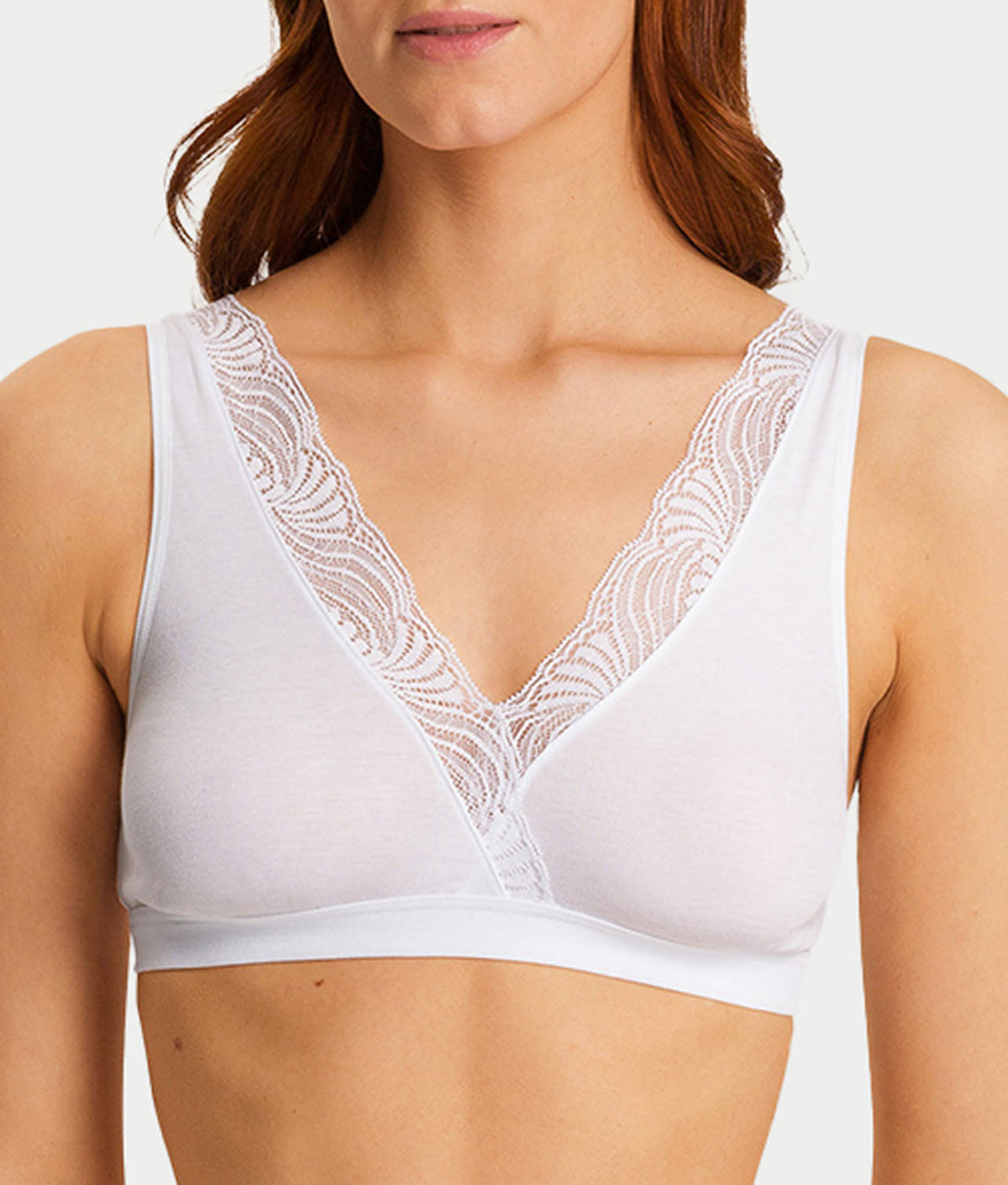 Cotton Delight Lace Trim Cotton Soft Cup Bra