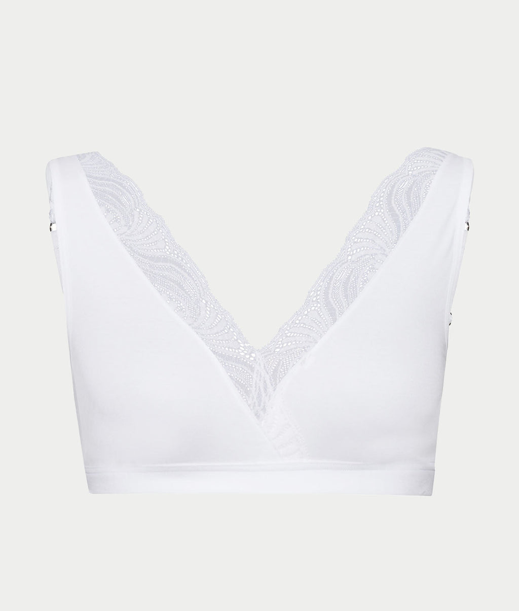 Cotton Delight Lace Trim Cotton Soft Cup Bra