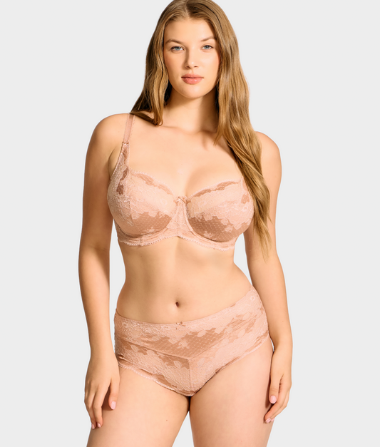 Clara Lace High-Waist Cheeky Brief