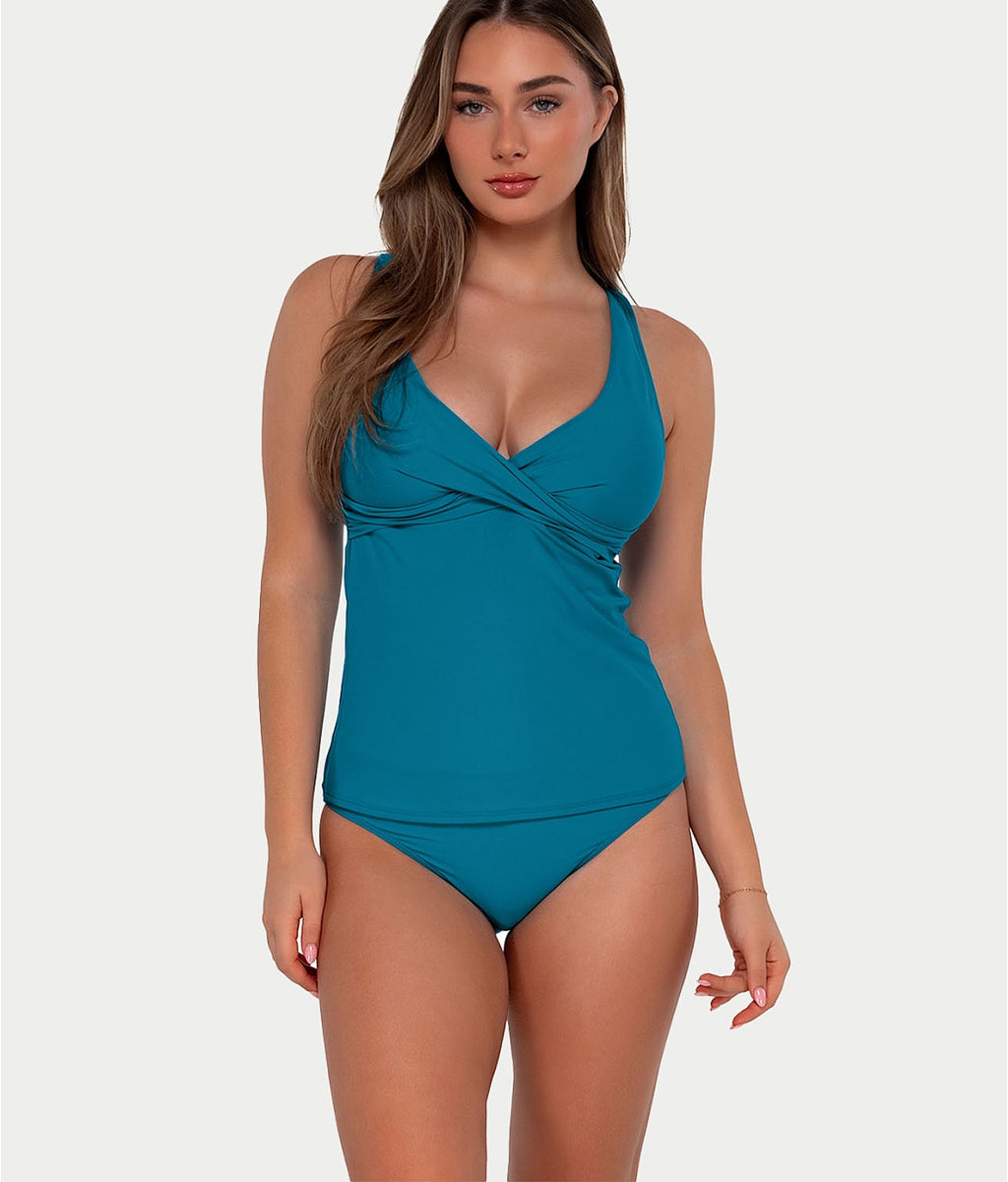 Elsie Underwire Wrap Tankini Top