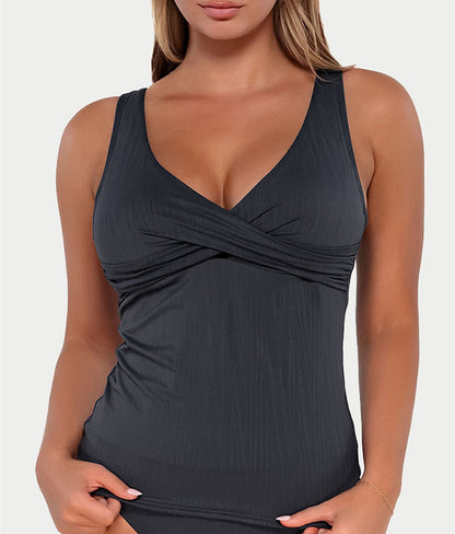 Elsie Underwire Wrap Tankini Top
