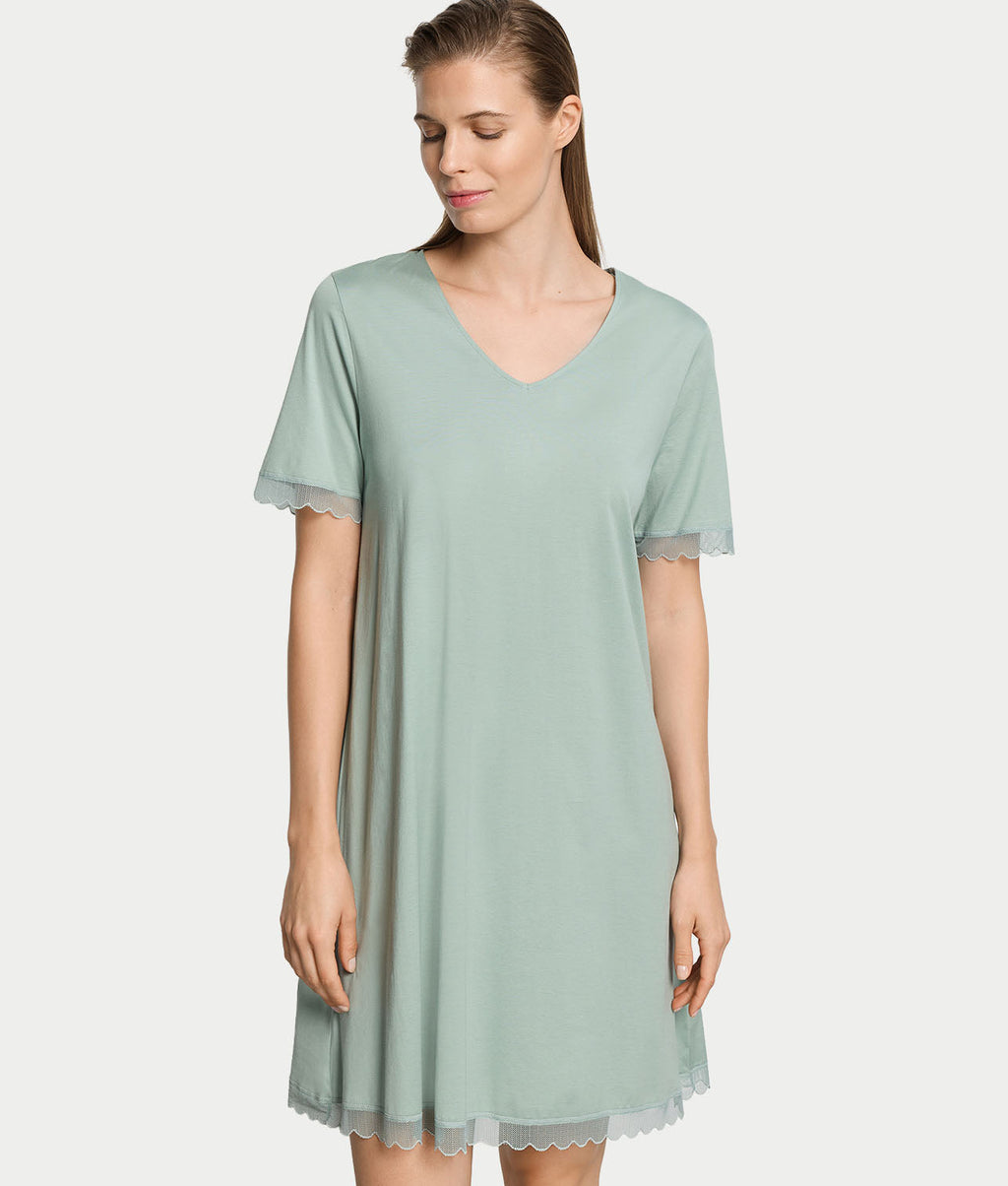 Inaya Scalloped Lace Cotton Nightgown