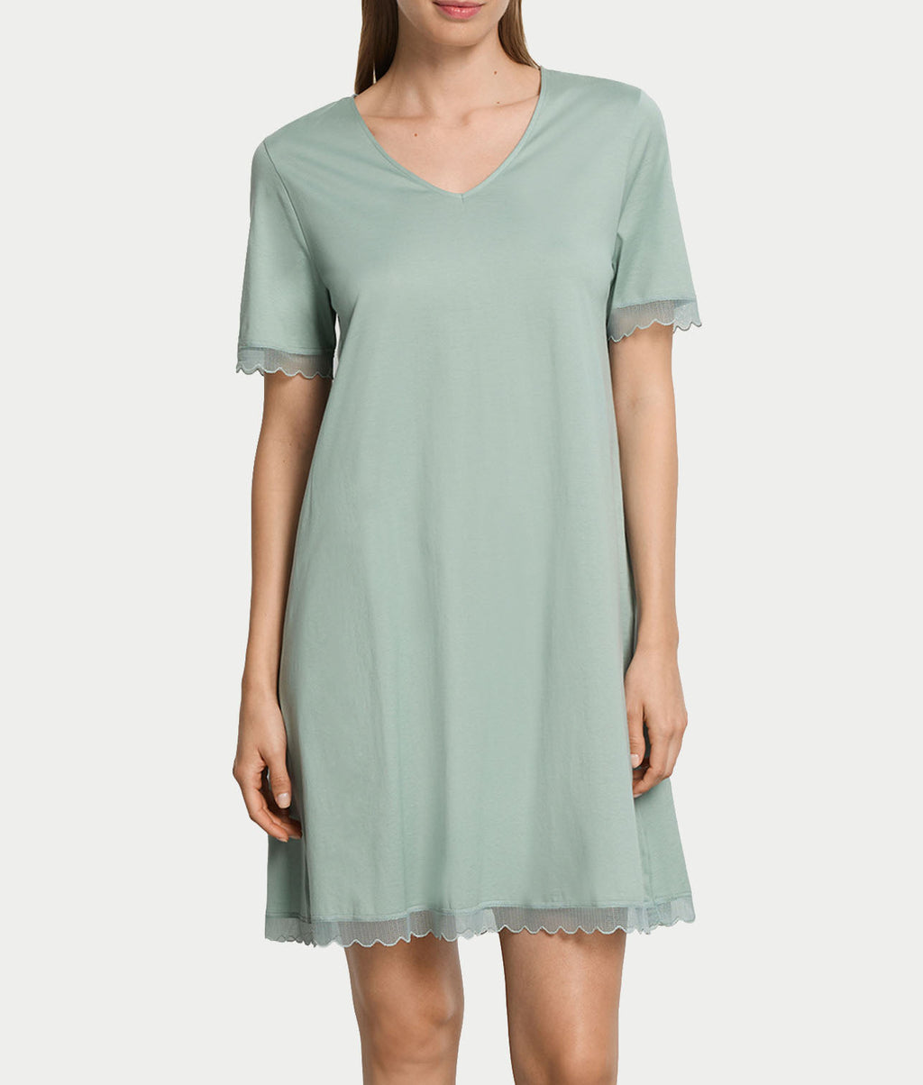 Inaya Scalloped Lace Cotton Nightgown