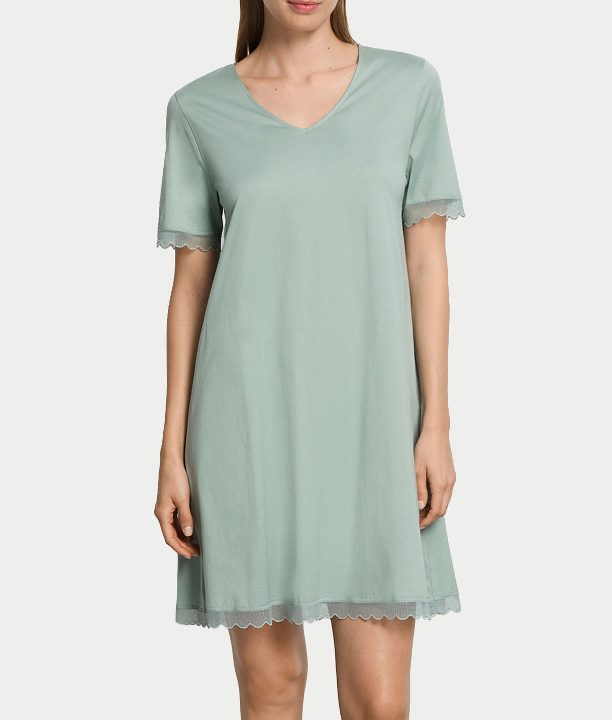 Inaya Scalloped Lace Cotton Nightgown