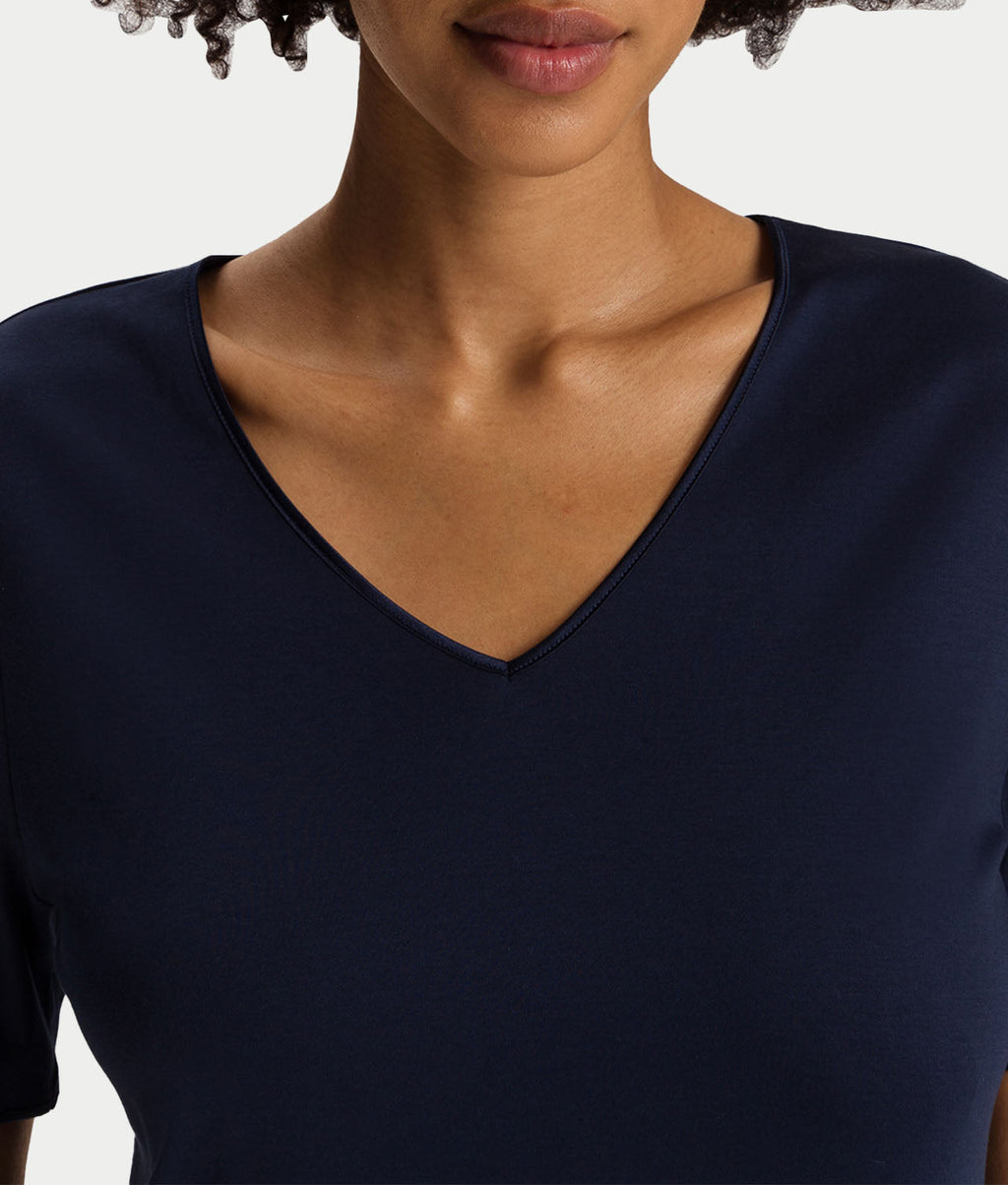 Cotton Silk V-Neck Cotton Nightgown