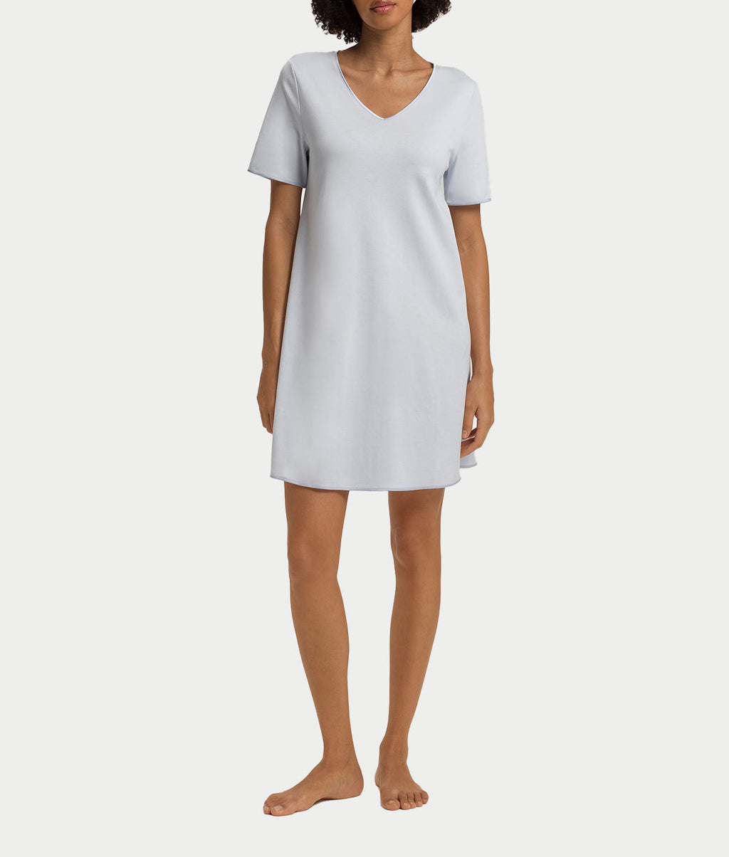 Cotton Silk V-Neck Cotton Nightgown
