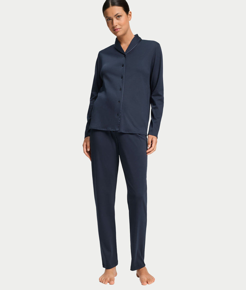 Cotton Silk Long Sleeve Pajama Set