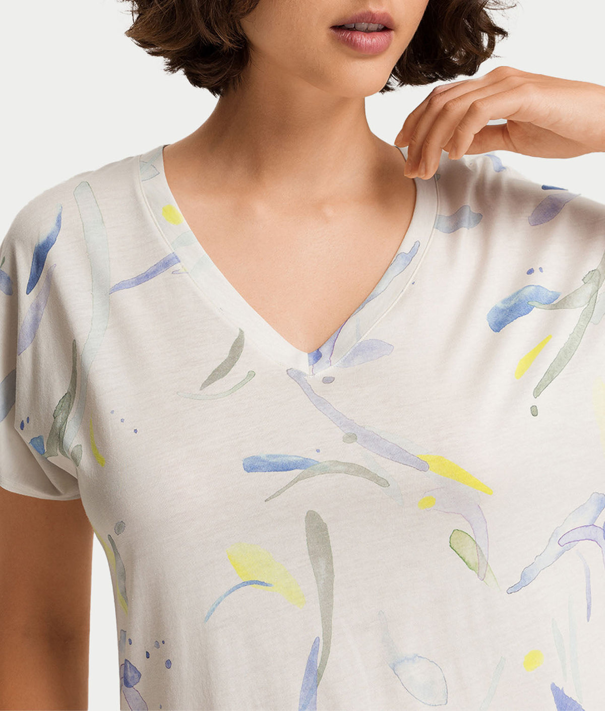 Sleep and Lounge V-Neck Cotton And TENCEL™ Nightgown