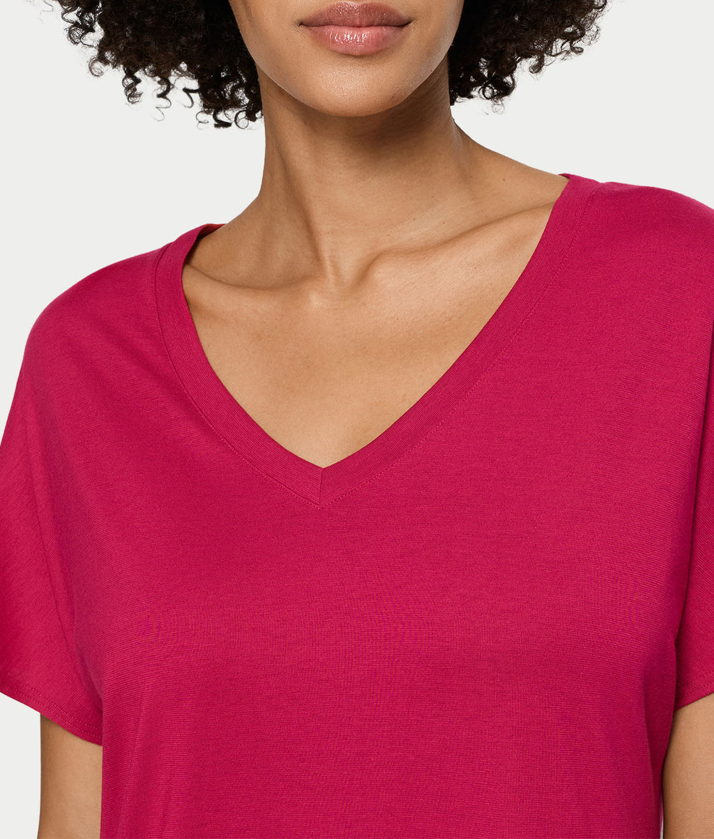 Sleep and Lounge V-Neck Cotton And TENCEL™ Nightgown