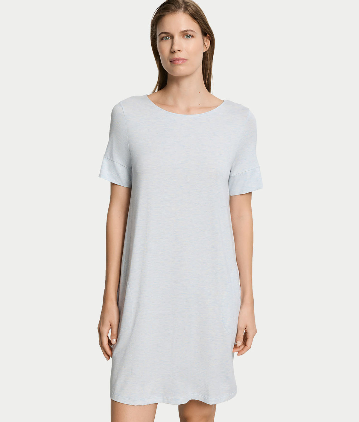 Natural Elegance Round Neck Nightgown
