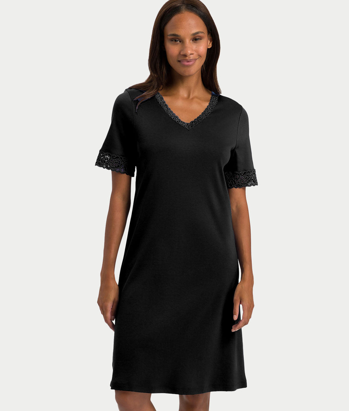 Moments Lace Trim Cotton Nightgown