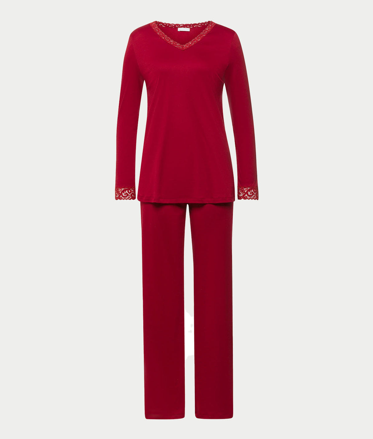 Moments Lace Trim Cotton Pajama Set