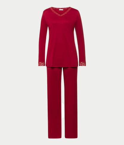 Moments Lace Trim Cotton Pajama Set