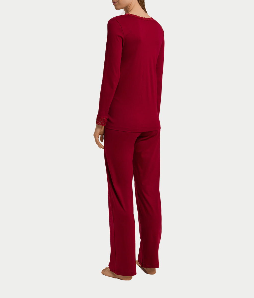 Moments Lace Trim Cotton Pajama Set