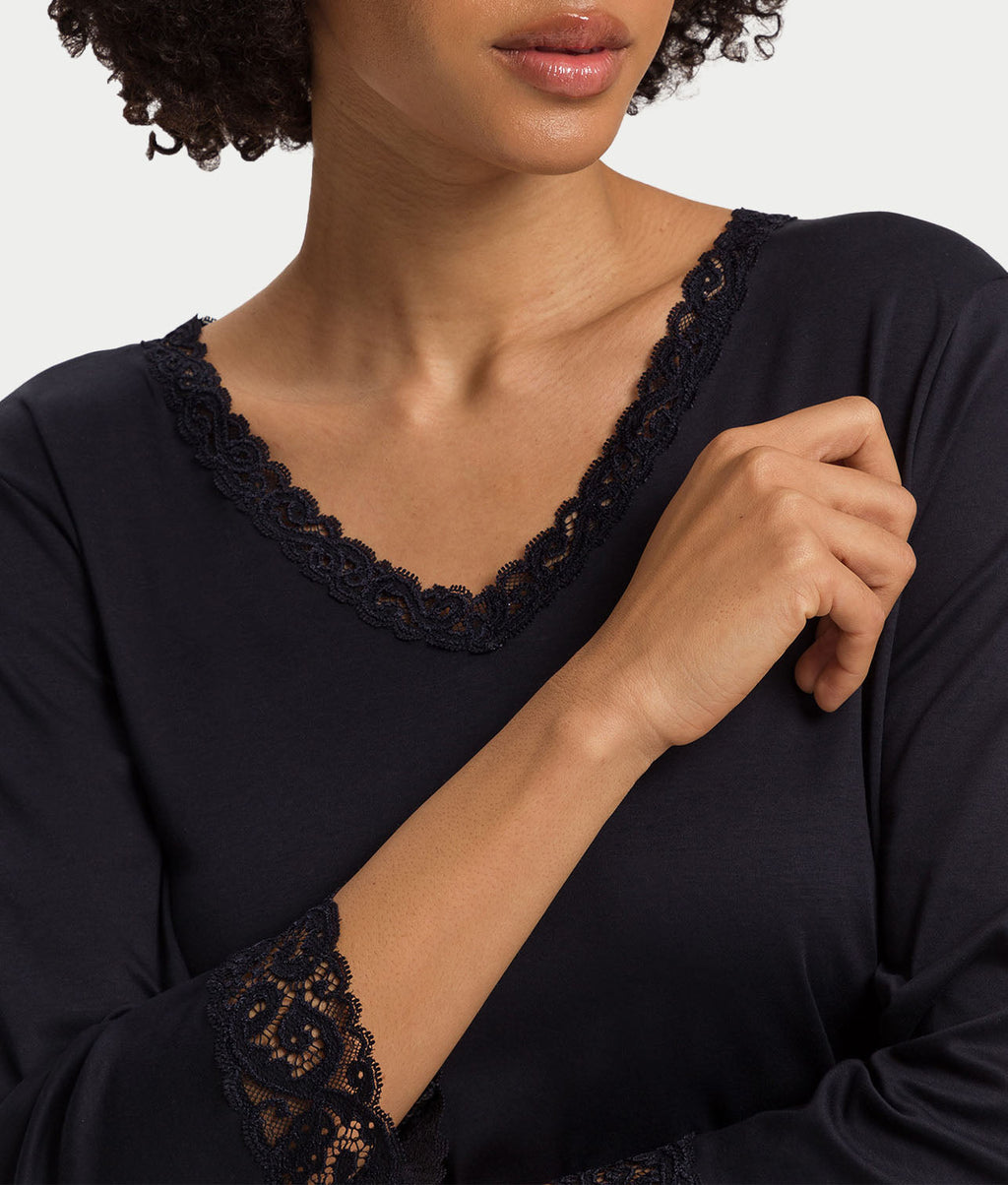 Moments Lace Trim Cotton Nightgown