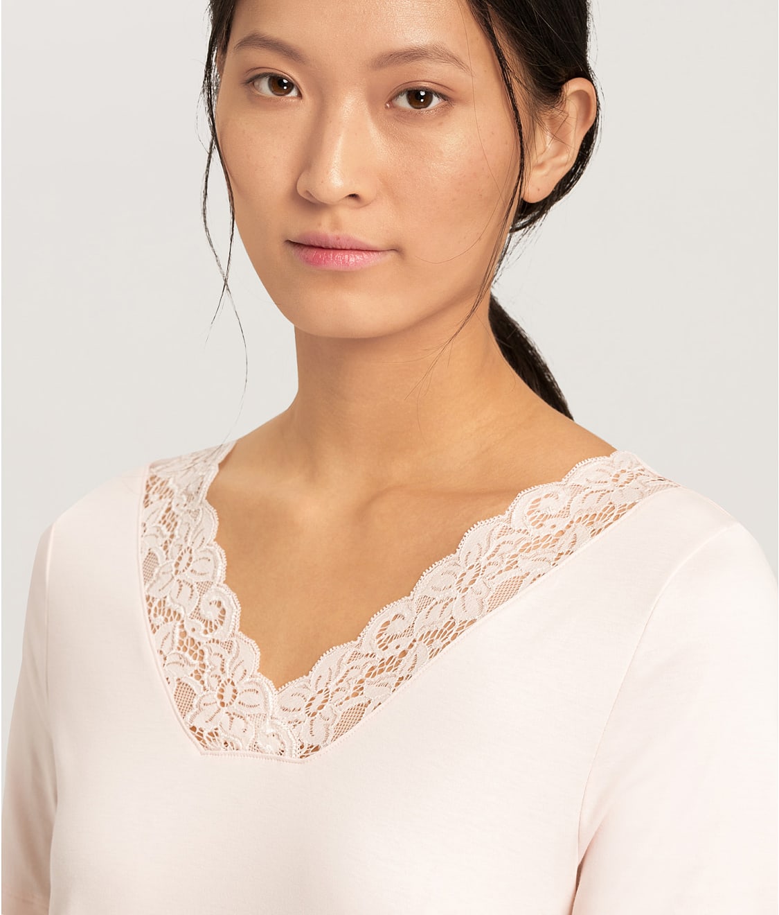 Moments Lace Trim Cotton Nightgown