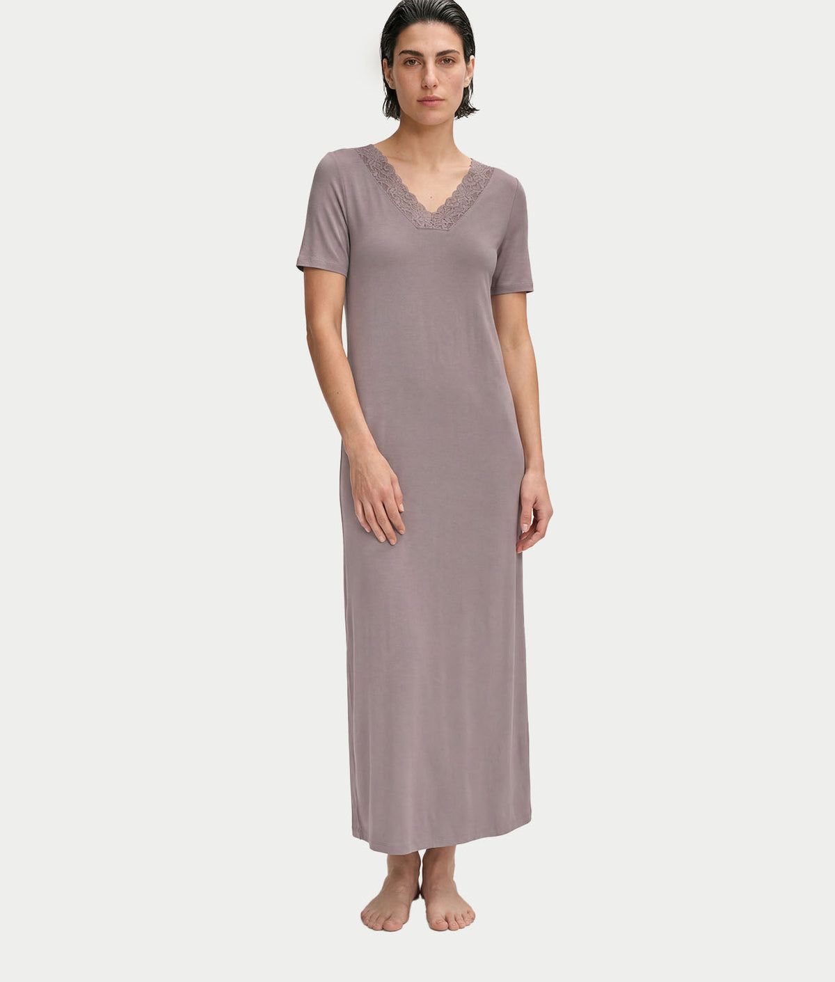 Moments Lace Trim Cotton Nightgown