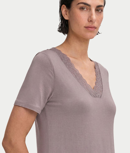 Moments Lace Trim Cotton Nightgown
