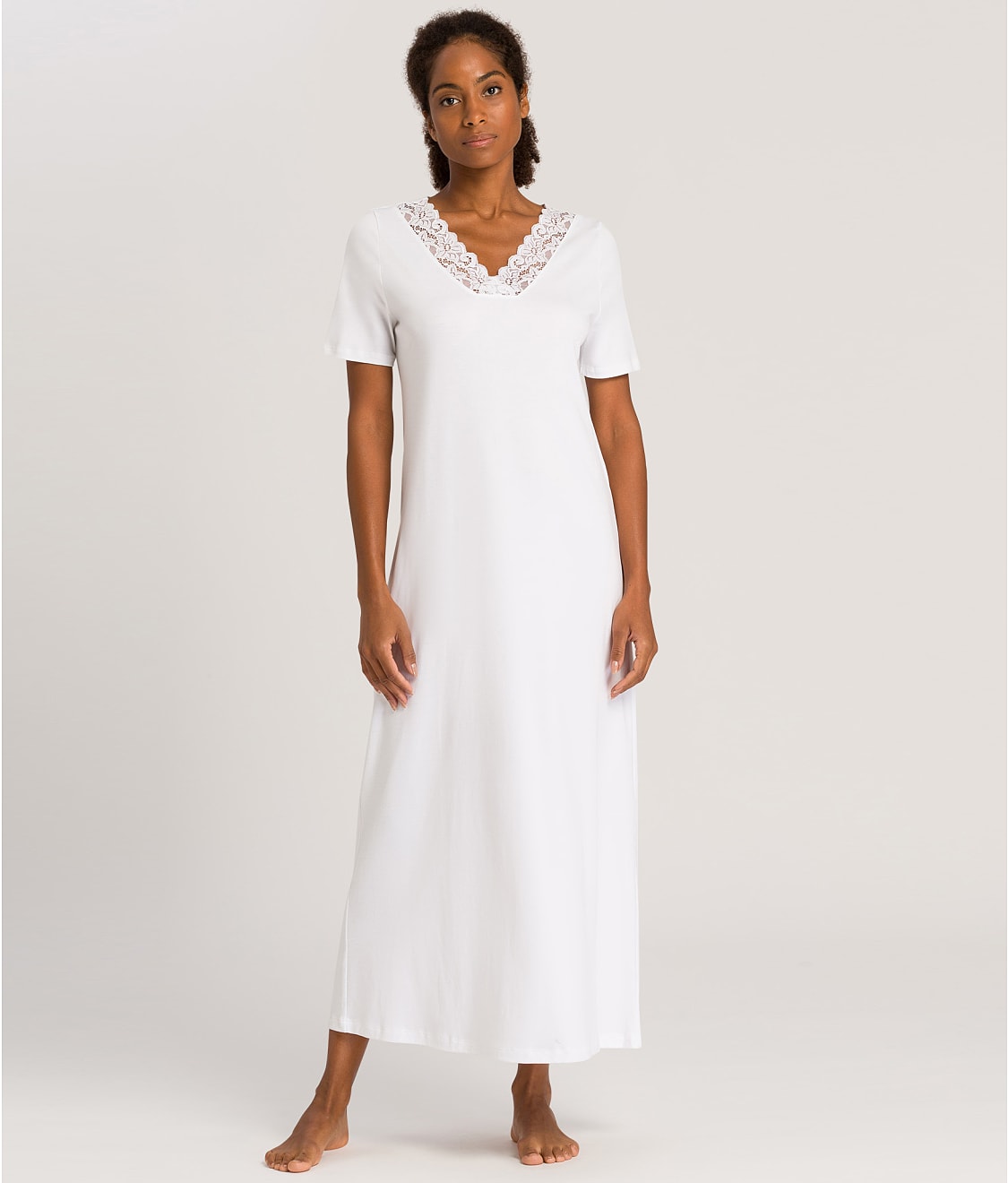 Moments Lace Trim Cotton Nightgown