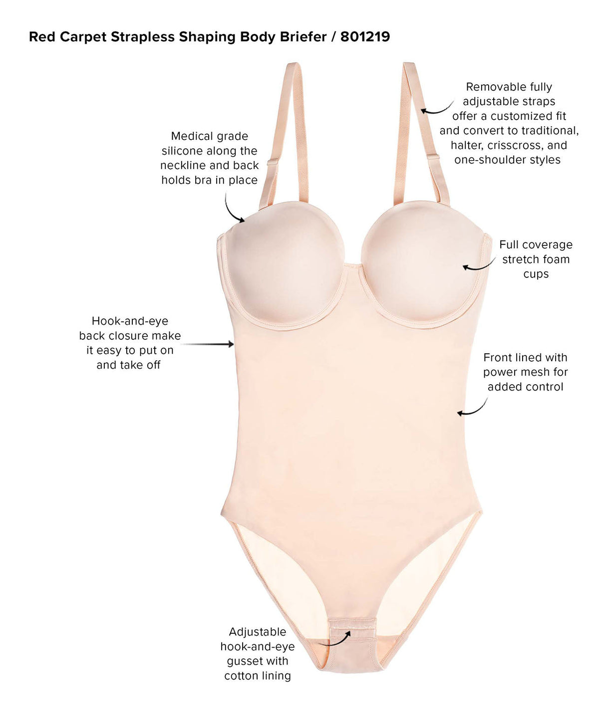 Red Carpet™ Medium Control Convertible Bodysuit