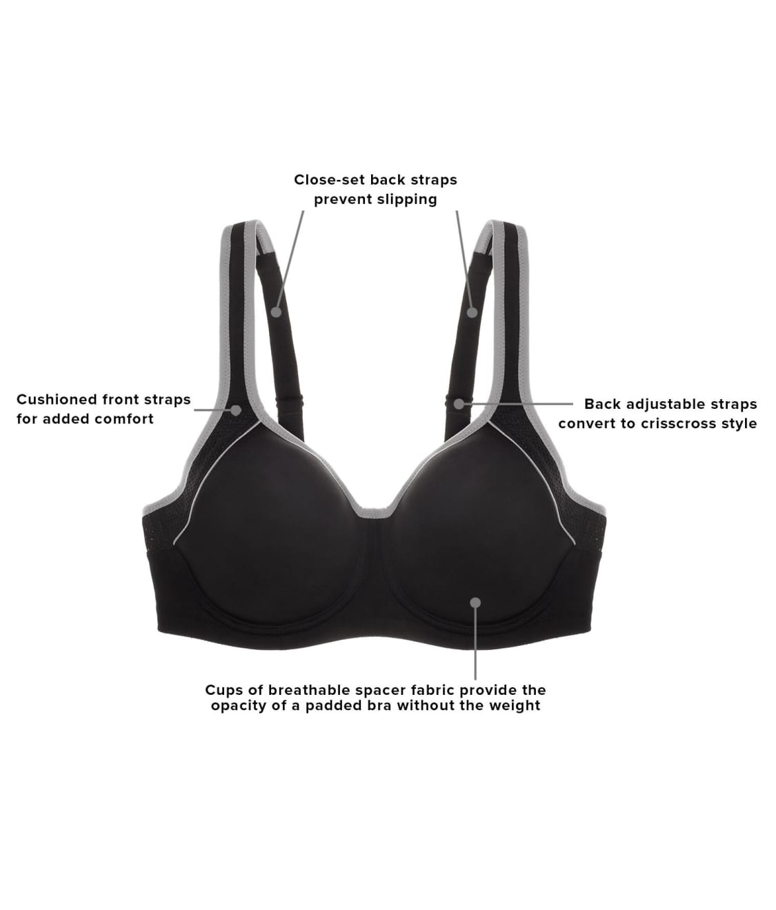 Lindsey Sport Contour Underwire Sports Bra