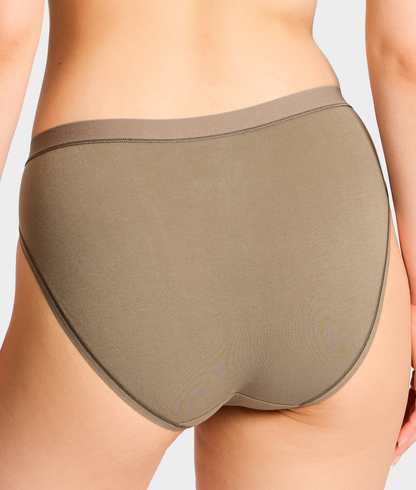 Understated Cotton Hi-Cut Brief